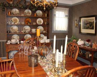 Dining Table Stemware, Ice Bucket Metal Pumpkin Candle Sticks