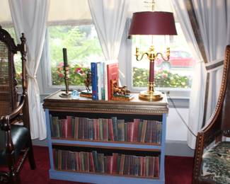 Lamp, Fox Hunt Book End, Paper Weight, Rolling Cart with Book Design