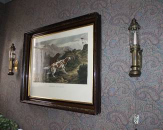 Framed Grouse Shooting Art