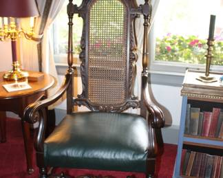Ornate Wood Throne Chair