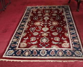 Red Blue Design Area Rug