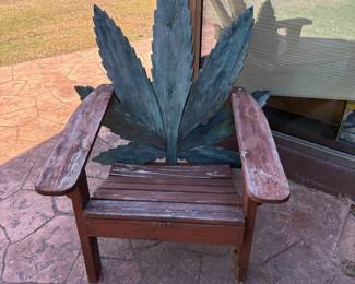 wood leaf patio chair