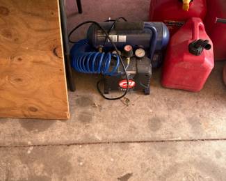 air compressor, gas cans