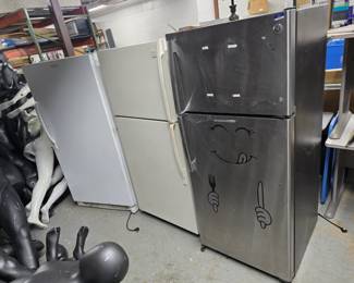 2 top freezer refridgerator used works good $100 each and 1 commercial upright freezer $150