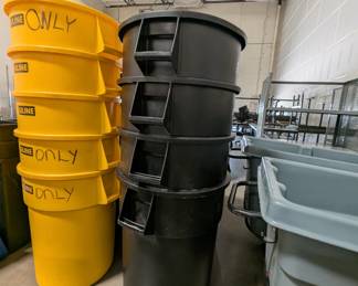 Uline 32 and 44 gallon waste bins