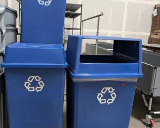 Recycling collection bins, glutton and untouchable