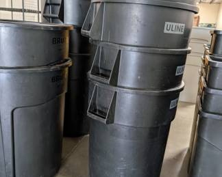 32 and 44 gallon waste bins, ULINE