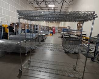 ULINE mobile shelving carts 72 x 24 x 72