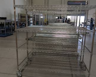 ULINE mobile shelving carts 60 x 24 x 72
