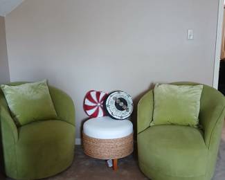 Nice swivel suede chairs