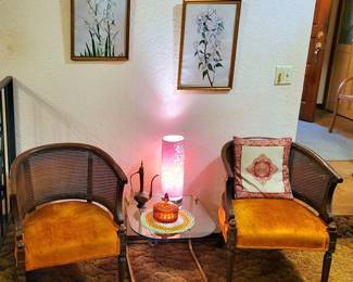 Pair of Vintage Cane Chairs