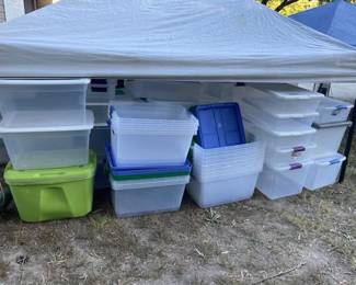 Plastic totes- $2- $8 with the polar medium size starting at $4