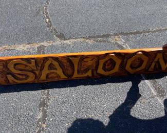 Hand carved Saloon sign, great for your bar area!
