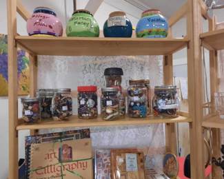 Crafts, buttons, jewelry jars, cute jars