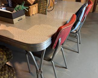 50s table with chairs. Chairs need tlc
