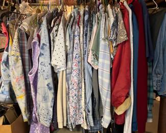 Racks of clothing