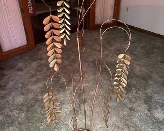 Mid-century modern tree floor sculpture by Curtis Jere.