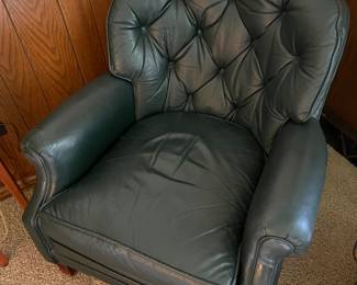 Vintage leather armchair.