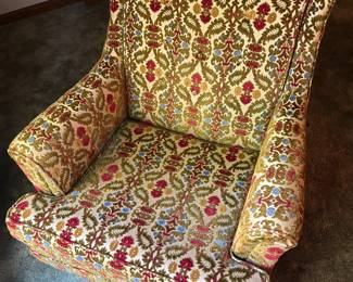 Fun vintage upholstered armchair.