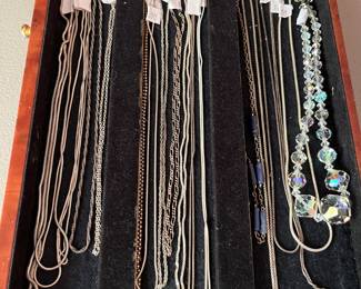 Sterling silver chains.