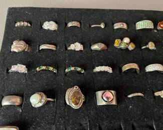 Sterling silver rings.