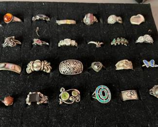 Sterling silver rings.