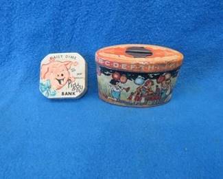 Lot 83. Two metal children's savings banks