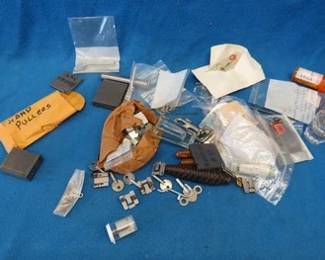 Lot 71. Clock repairing parts and tools