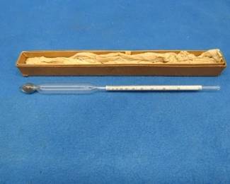 Lot 295. Vintage Kimble Glass alcoholometer allegedly used by a moonshiner back in the 20s
