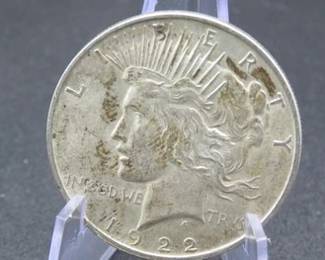 Lot 325. 1922 D Peace Silver Dollar