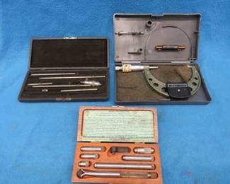Lot 125. Machinists' gauges including a Lufkin inside micrometer