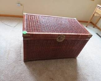 Lot 165. Wicker storage box 36"W x 21 1/2"H x 18"D