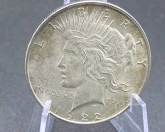 Lot 329. 1922 D Peace Silver Dollar