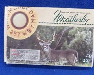 Lot 254. 20 Weatherby .257 rounds