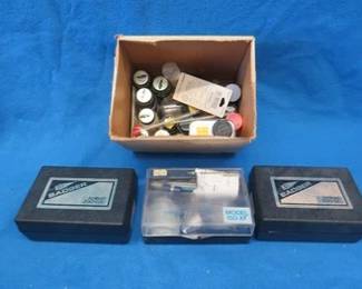Lot 290. Three airbrushes in original boxes and paint for airbrushing