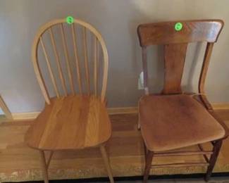 Lot 130. 2 wooden chairs