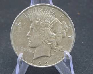 Lot 65. 1922 P Peace Silver Dollar