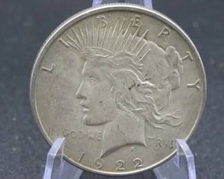 Lot 105. 1922 D Peace Silver Dollar