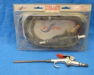 Lot 301. Johnson/Evinrude fuel line assembly and an air duster