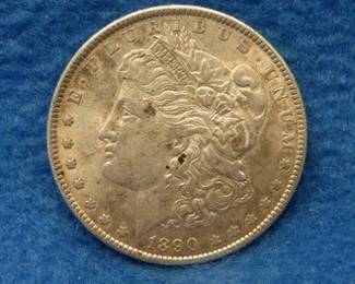 Lot 113. 1890 P Morgan silver dollar