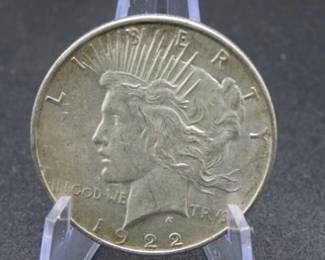 Lot 327. 1922 D Peace Silver Dollar