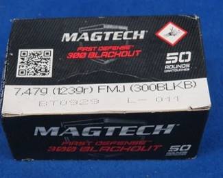 Lot 259. 50 Magtech 300 Blackout rounds