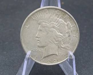 Lot 38. 1922 D Peace Silver Dollar