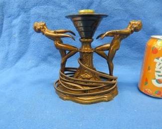 Lot 160. 1930's Art Deco lamp base. Needs rewiring.