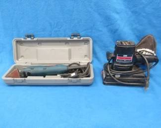 Lot 156. Ryobi detail sander and a Craftsman pad sander