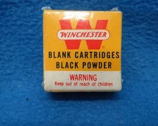 Lot 304. Winchester .22 short blanks. Owner wrapped box feels full. Box is in excellent condition.