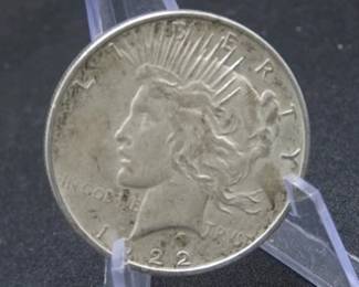 Lot 67. 1922 D Peace Silver Dollar