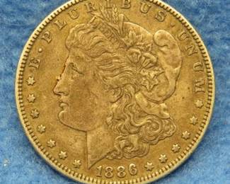 Lot 314. 1886 P Morgan silver dollar