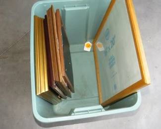 Lot 339. Seven frames of various sizes. Tote not included.