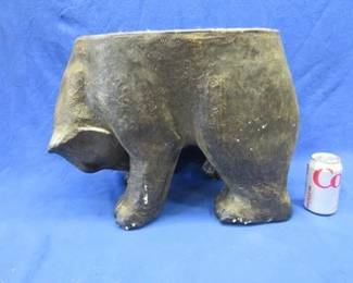 Lot 91. A plaster bear used to support a tabletop. Weighs approx. 45 lbs.